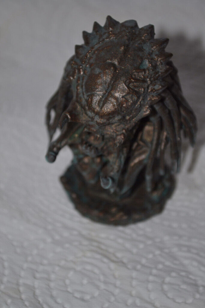 Mini Predator bust finished in aged bronze effect