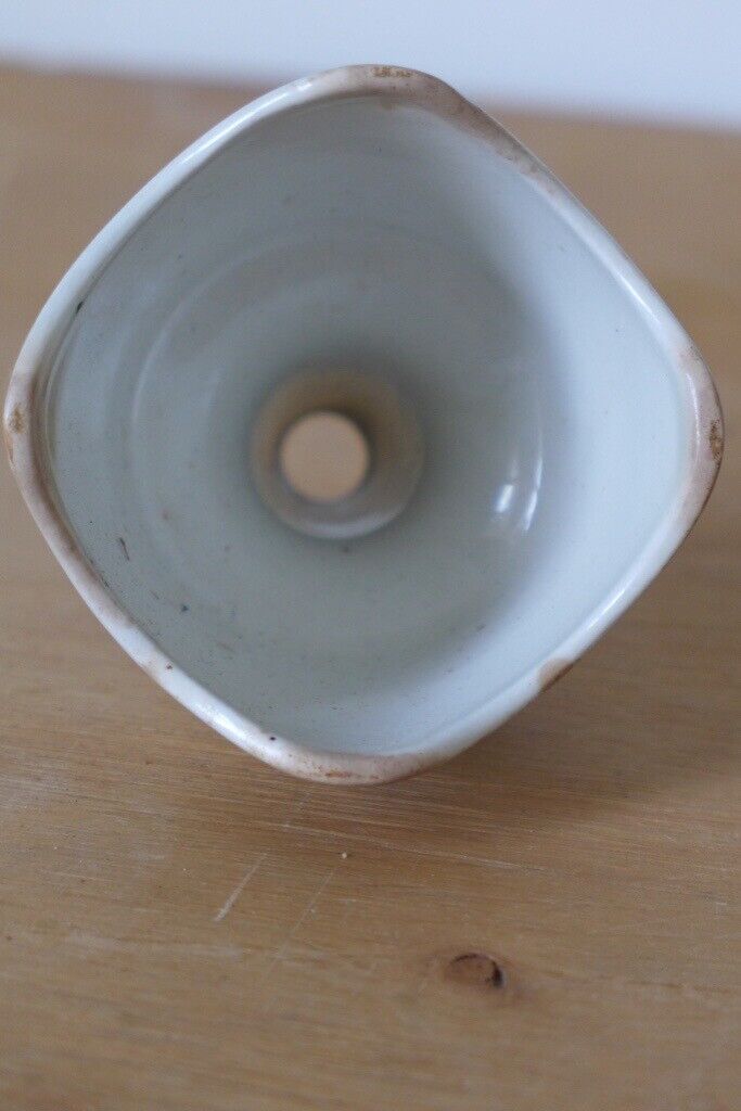 Grimwades THE IMPROVED POPULAR PIE FUNNEL + Needham Pottery PIE DISH with BUILD-IN FUNNEL