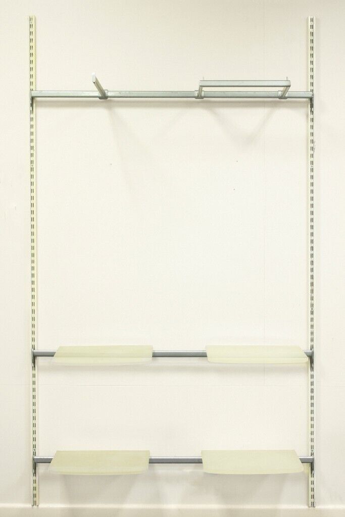 Shop Retail Clothing Wall Display System 1 x Bay 1.2 Metre Wide Incl 4 Shelves
