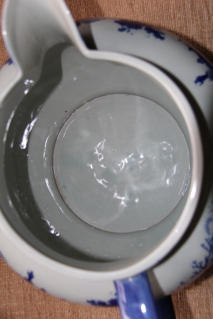 Large blue & white china jug