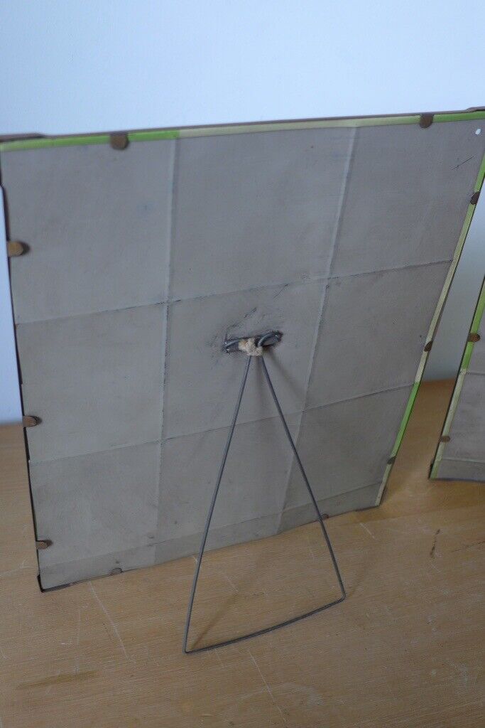 Matching Pair of Art Deco Vintage 1920s/1930s Metal Stand-Up Picture Photo Frames. £40 for the pair