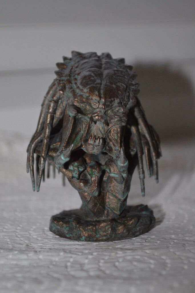 Mini Predator bust finished in aged bronze effect