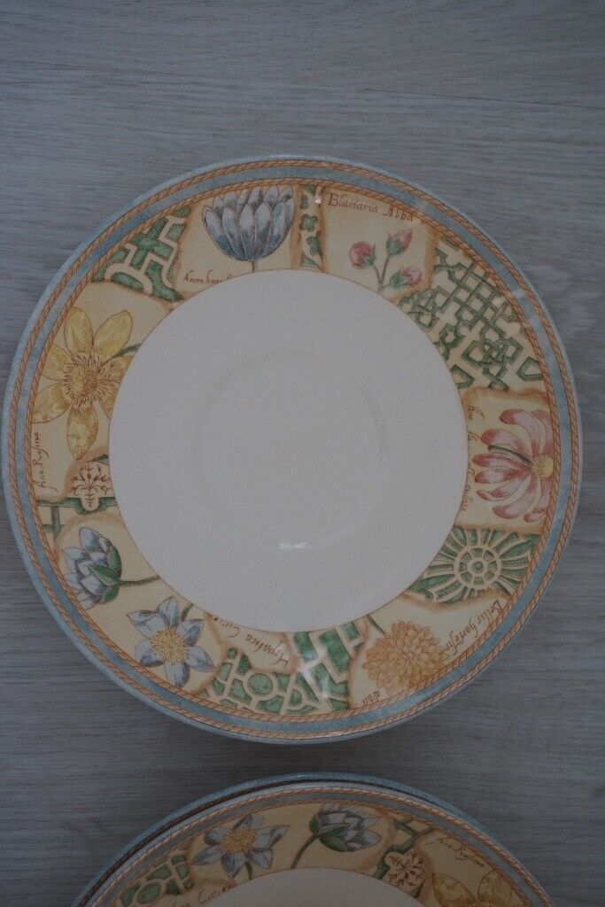 Wedgwood Home 'Garden Maze' 4 Breakfast Cups and Saucers