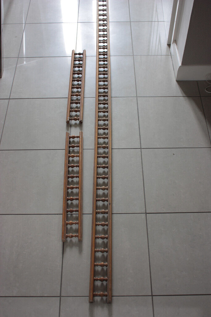 image for Vintage oak balusters, furniture decoration, 7.3cm