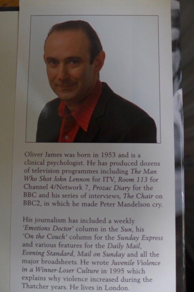 Collectible Hardback FIRST EDITION 'Britain on the Couch' by Clinical Psychologist Oliver James.