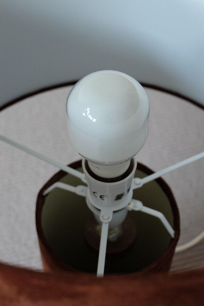 Italian designer lampshade - Brown Faux Suede