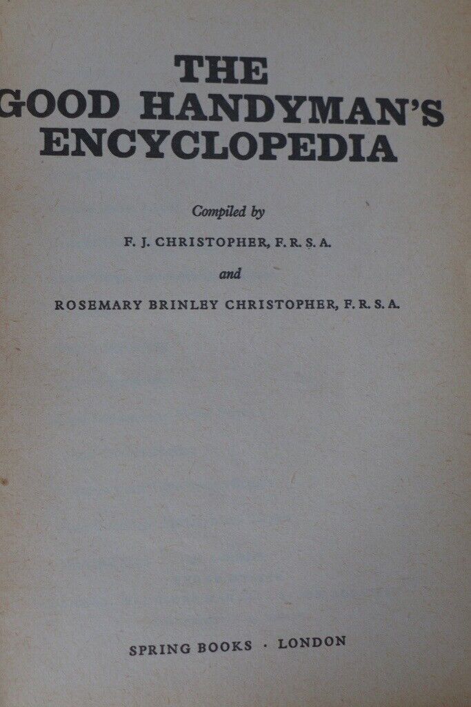Collectable: The Good Housewife’s Encyclopedia and The Good Handyman’s Encyclopedia. £15 for the two