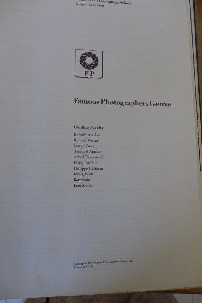 FAMOUS PHOTOGRAPHERS COURSE books, three large hardback volumes 1,2 and 3, published 1964 in the USA