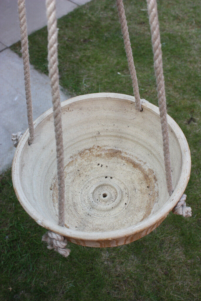 Stone garden hanging flower planter pot