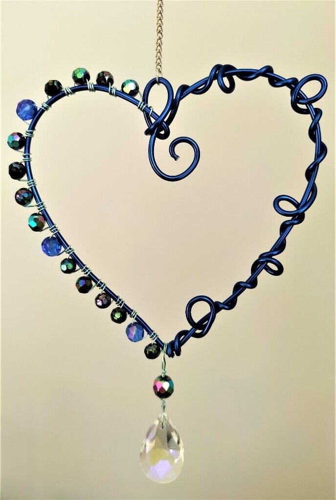image for Handmade crystal heart suncatchers (Priced individually)