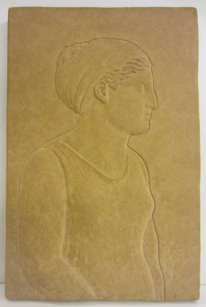 image for Large Classical Greek Inspired Female Figure / One-Off Pottery Tile