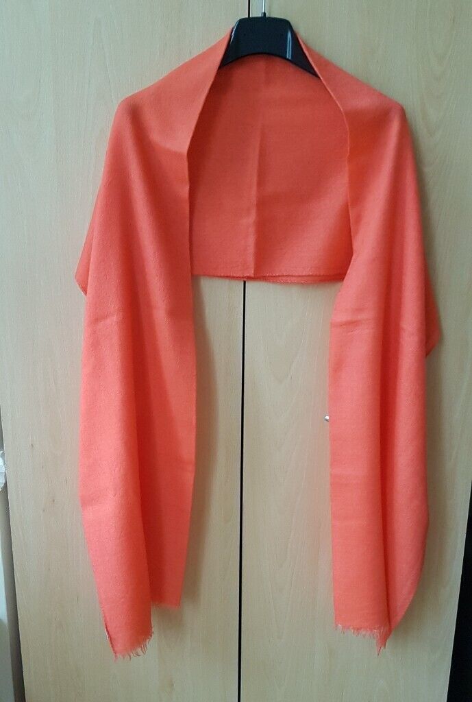 Orange cashmere Malo scarf