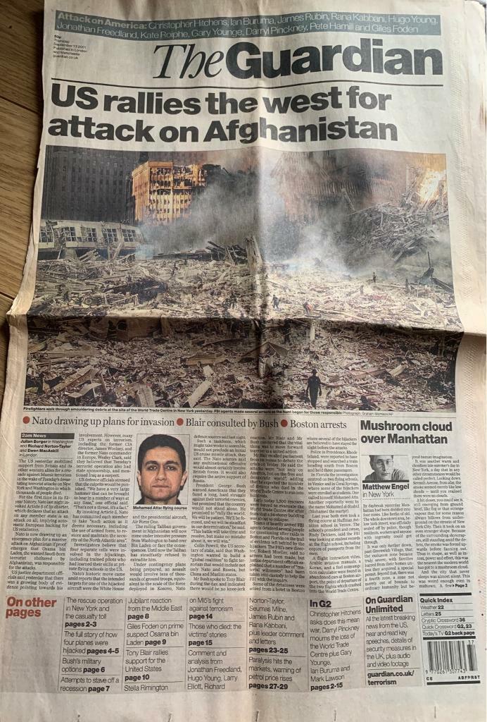 THE GUARDIAN SERIES OF ARTICLES ON 9/11 ATTACKS WITH COMMENTARY AND PICTURES