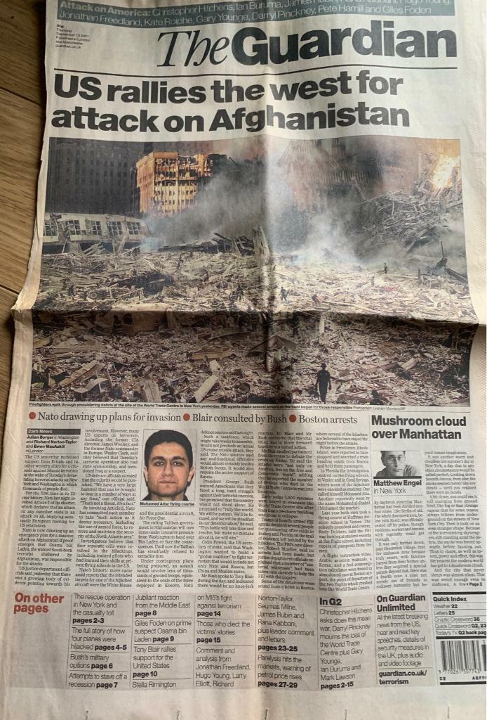 THE GUARDIAN SERIES OF ARTICLES ON 9/11 ATTACKS WITH COMMENTARY AND PICTURES