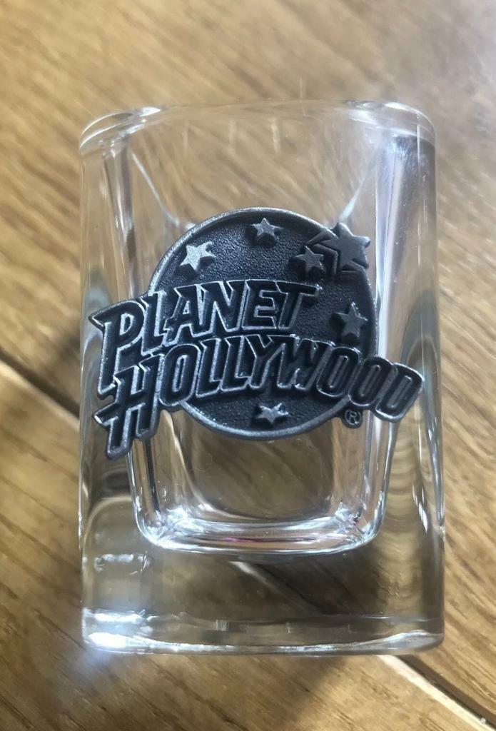 image for Pair of Planet Hollywood Metal Emblem Shot Glasses