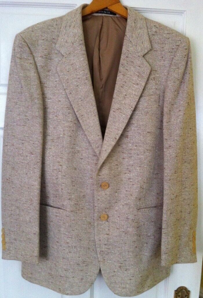 M&S Beige Men’s Jacket, Size 38 (97cm) Medium, Made in UK