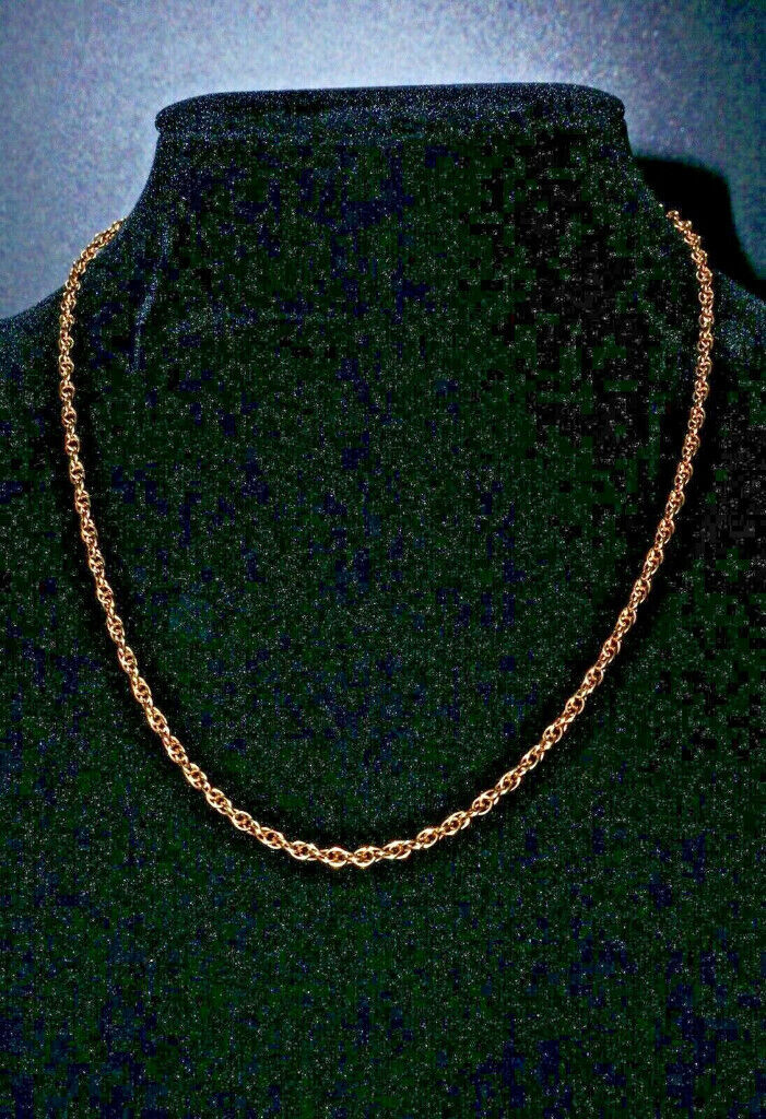 AE-18inch 9ct gold rope style chain, 