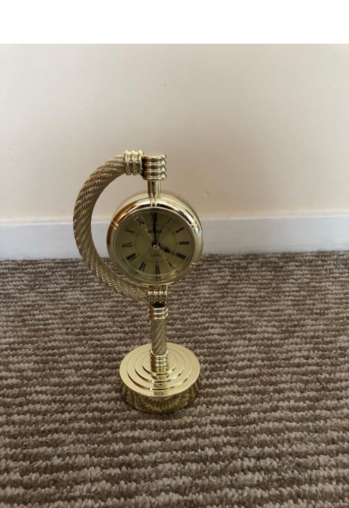 Gold mini standing clock