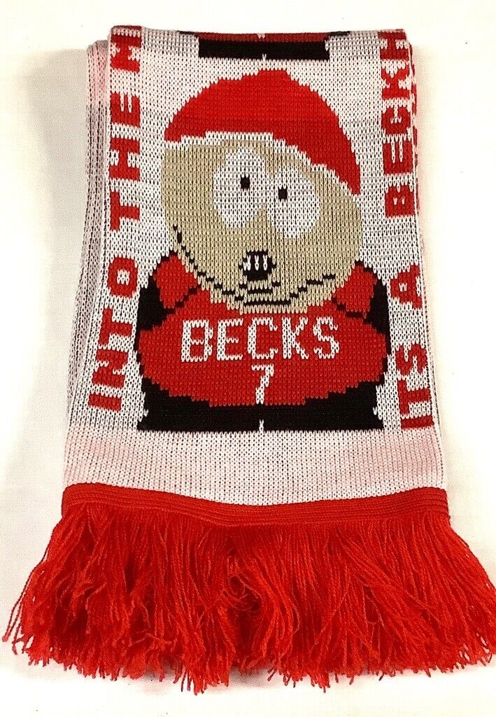 Rare Man Utd Football Scarf David Beckham South Park
