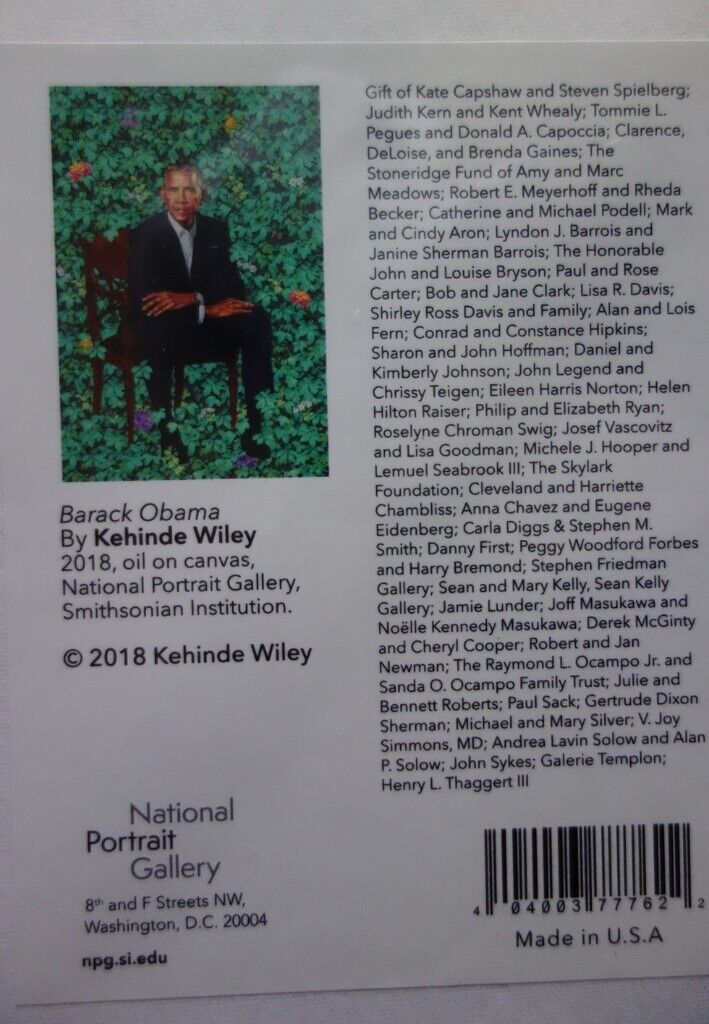 Kehinde Wiley. Barack Obama portrait. Matte Print. 2018. Open Edition.  Free delivery