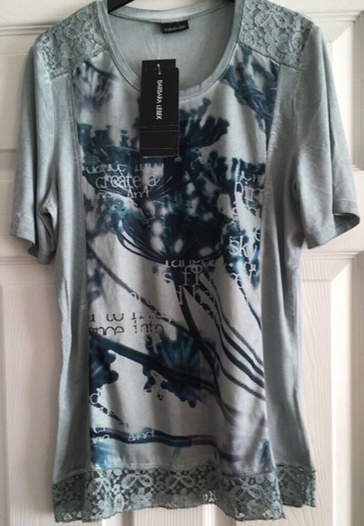 Barbara Lebek Designer Tee Shirt, Exclusive, UK Size 12 Ladies Top, Retail £45