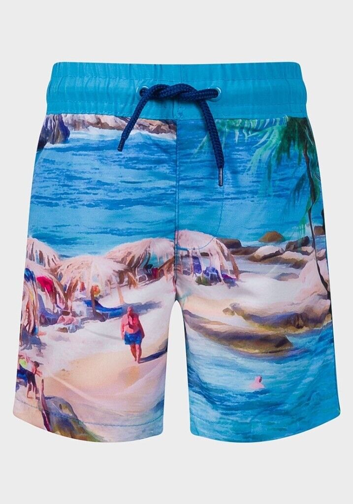 image for Minoti Boys Beach Print Swim Shorts