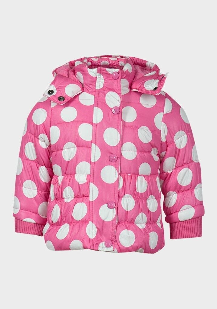 image for New Minoti Girls Spot Print Puffer Jacket