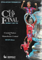 Crystal Palace v Manchester United 1990 FA Cup Final at Wembley Official Matchday programme