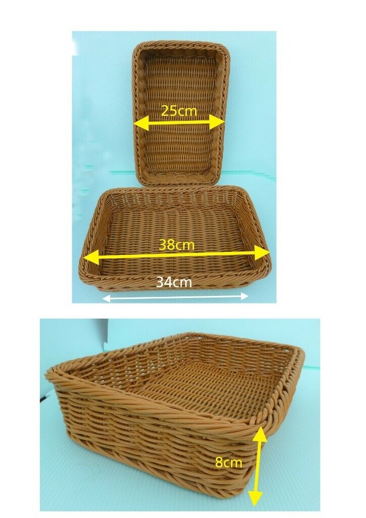 Set of 6 Polly Wicker baskets / trays, by Gadsby.