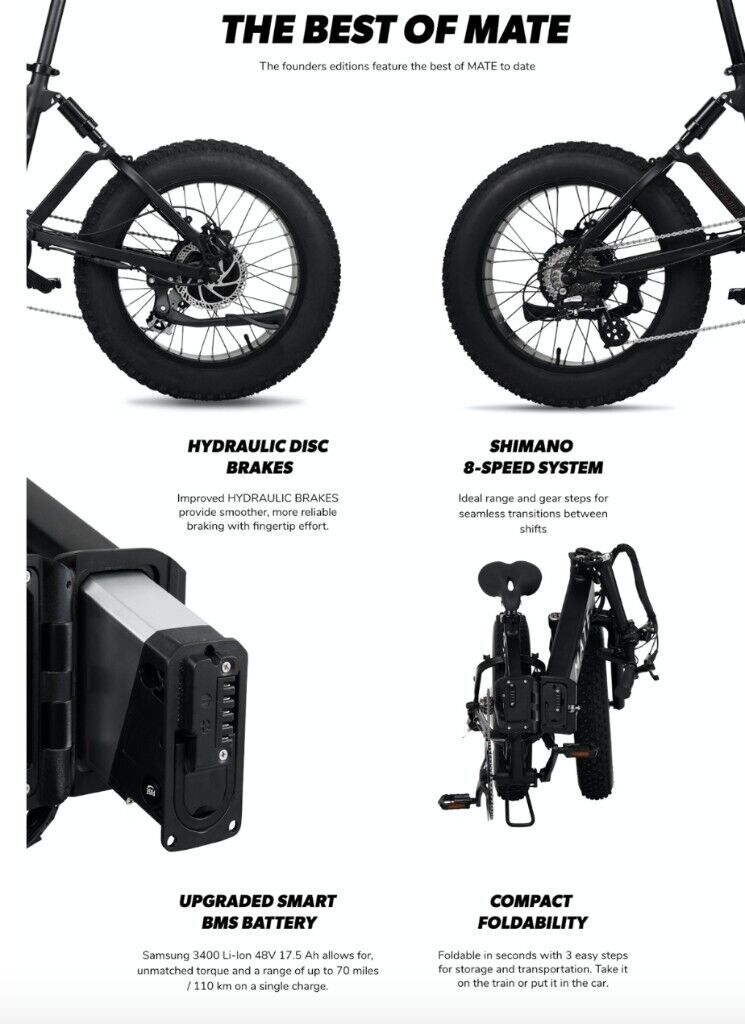 MATE X BIKE: Founders Edition 250W  –  Brand New - Summer special half new price 