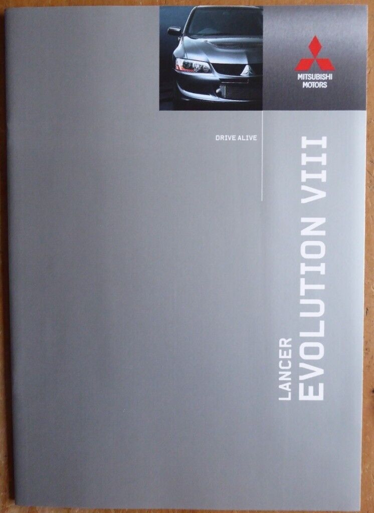 image for 2004 Mitsubishi Evo VIII Original Factory UK Sales Brochure + 260 and MR Insert.