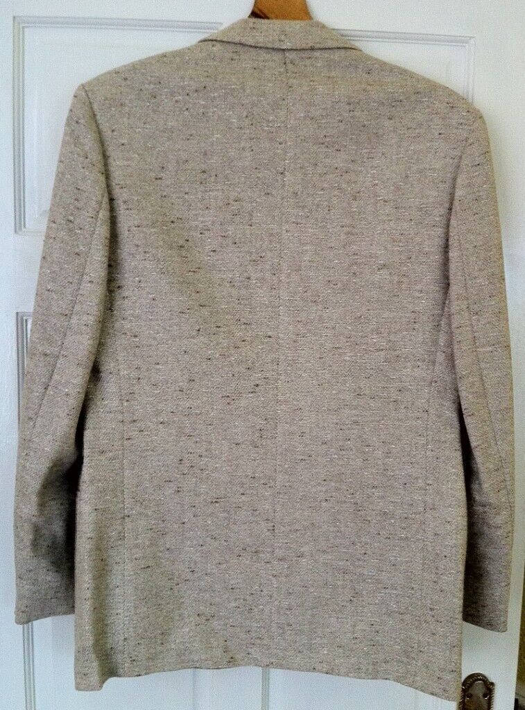 M&S Beige Men’s Jacket, Size 38 (97cm) Medium, Made in UK