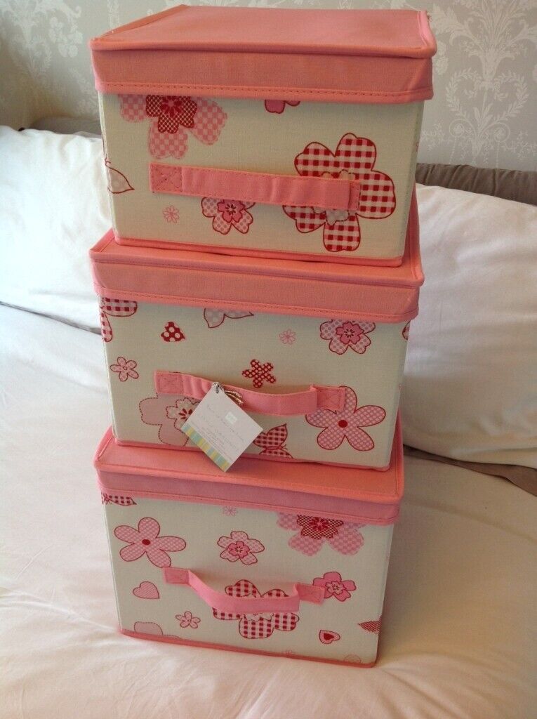 image for NEW Virgin Vie Set of 3 'Little Darlings' Storage Boxes by Virgin VIE Home