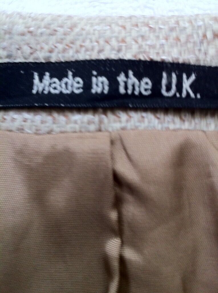 M&S Beige Men’s Jacket, Size 38 (97cm) Medium, Made in UK