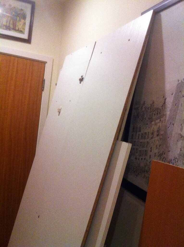 image for IKEA WOODEN DOORS AND BODY OF WARDROBE - 2 DRAWERS MSSING AND FITTINGS