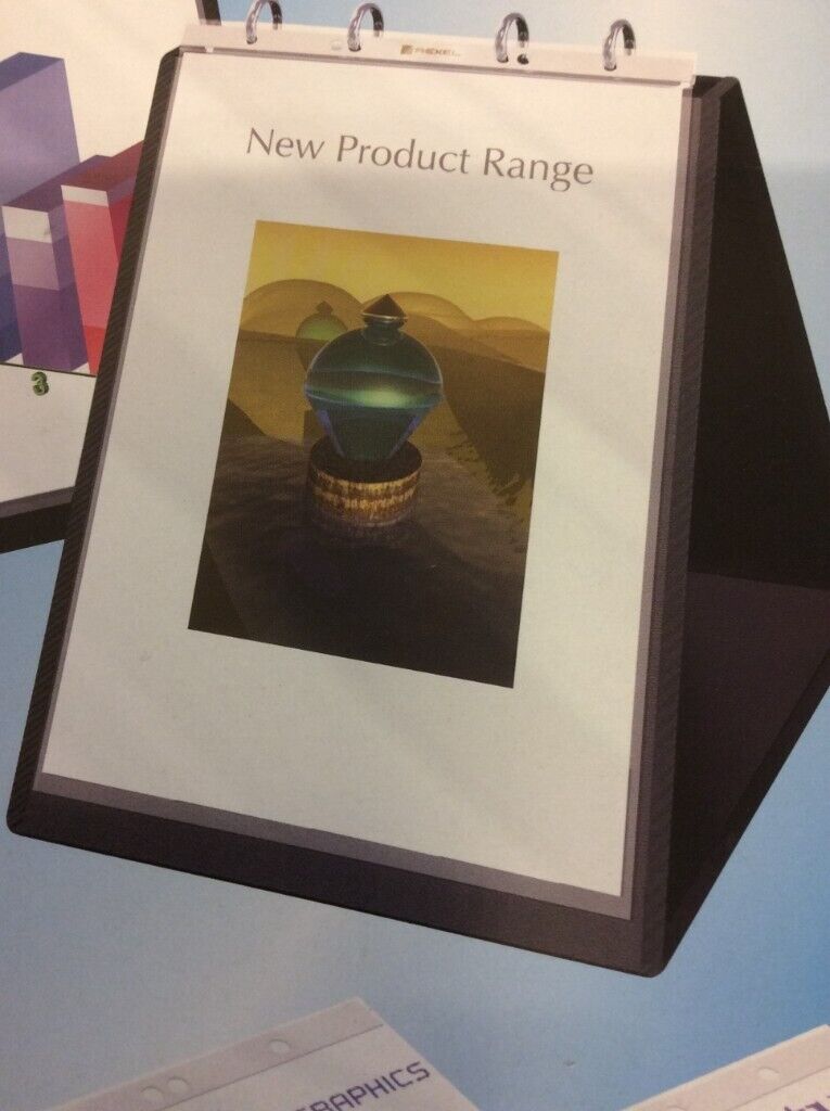  A3 EASEL DISPLAY Presenatation CLEARVIEW BINDER with 10 Double Sided Pockets