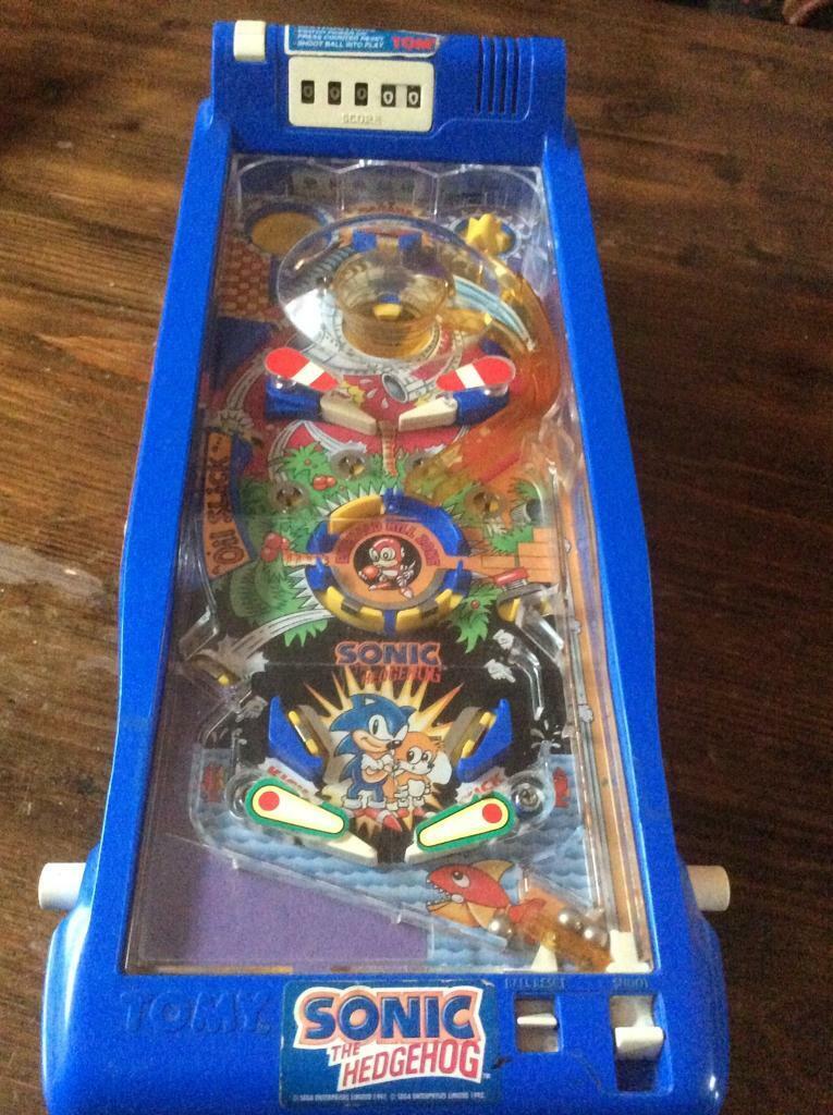 Collectable Sonic The Hedgehog Pinball Machine Tomy Vintage 1992 ( Now Reduced )