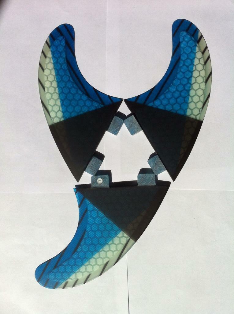 SURFBOARD FINS Honeycomb/Carbon FCS Fit Surf Fin,G5/M5 Thruster Set3 P