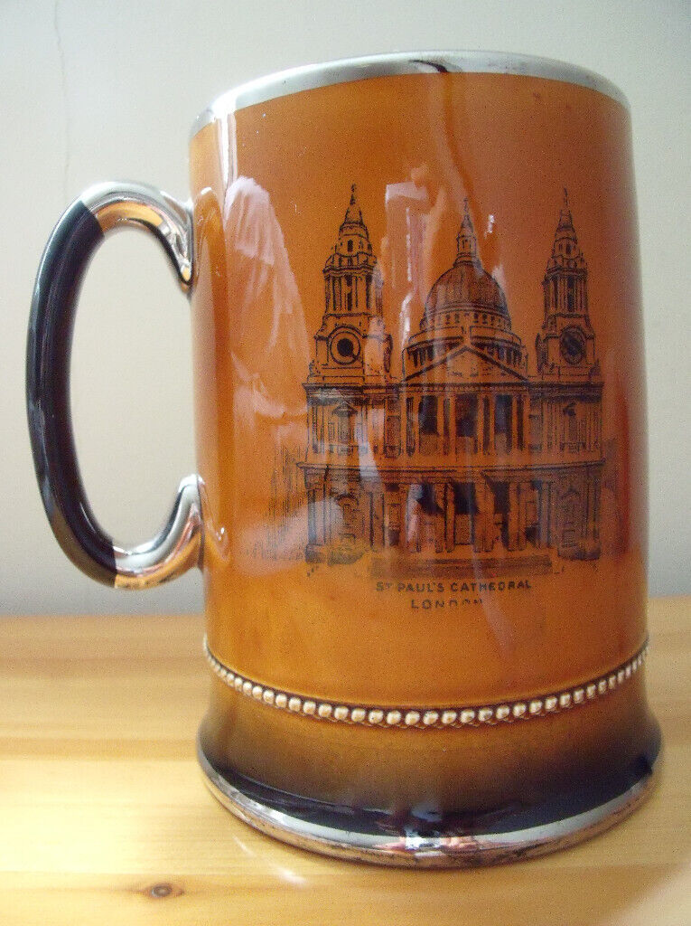 image for Vintage Royal Bradwell,Arthur Wood Tower London & St Pauls Cathedral mug,tankard,beer stein.£12 ovno
