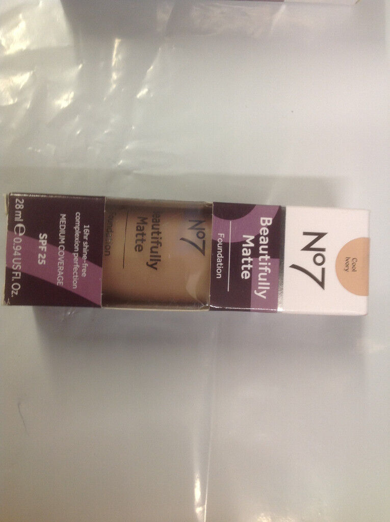 Boots N07 BEAUTIFULLY MATTE FOUNDATION 28ml Medium Coverage SPF25 Choose Colour Required