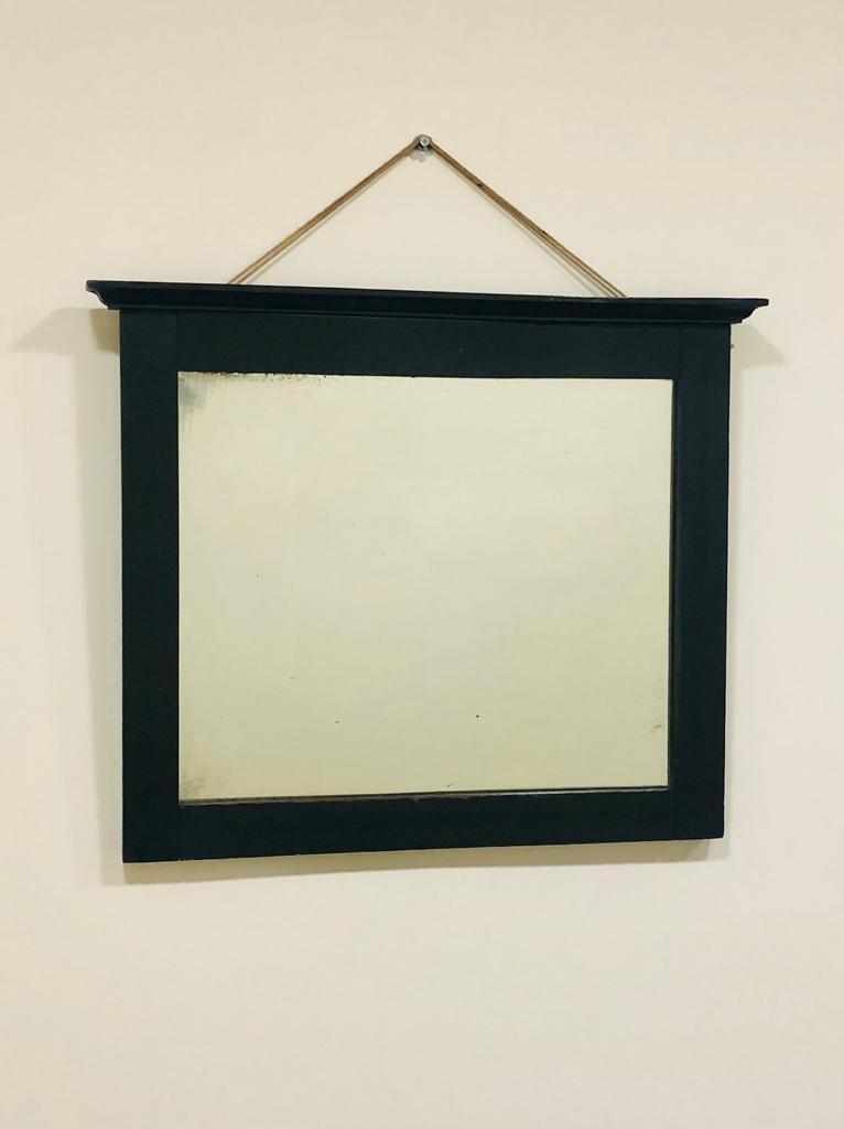 image for Antique Over Mantle Wooden Framed Mirror