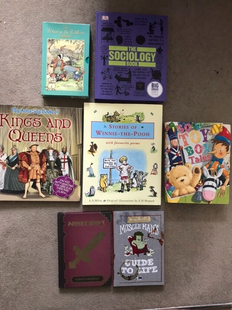 Children's books, from young to teenagers, including a Winnie the Pooh box set
