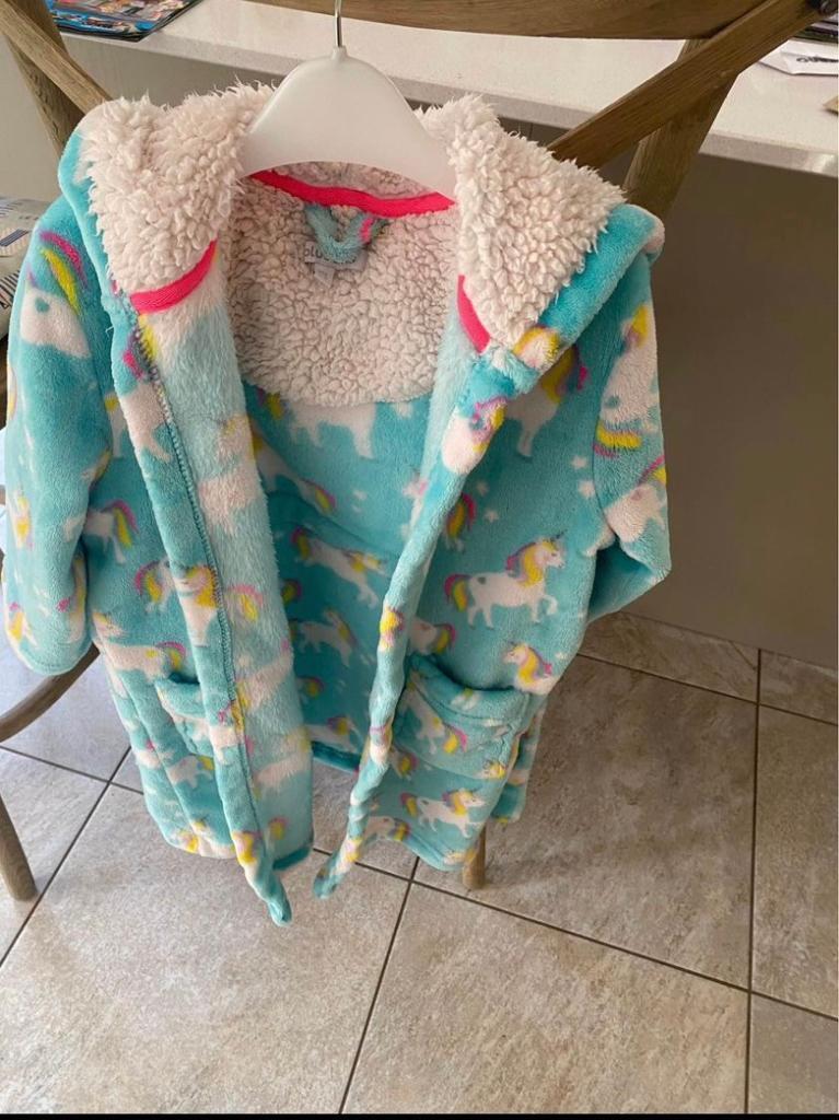 Girls Unicorn Dressing Gown Age 4-5 