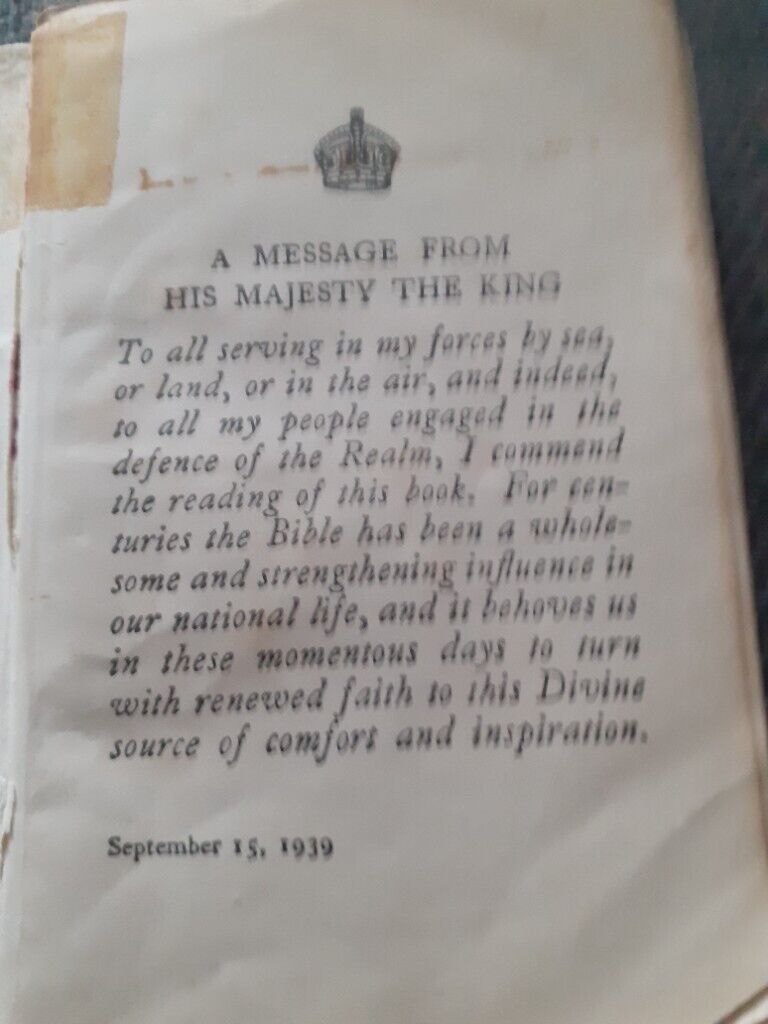 image for King George V1 new testament Bible 
