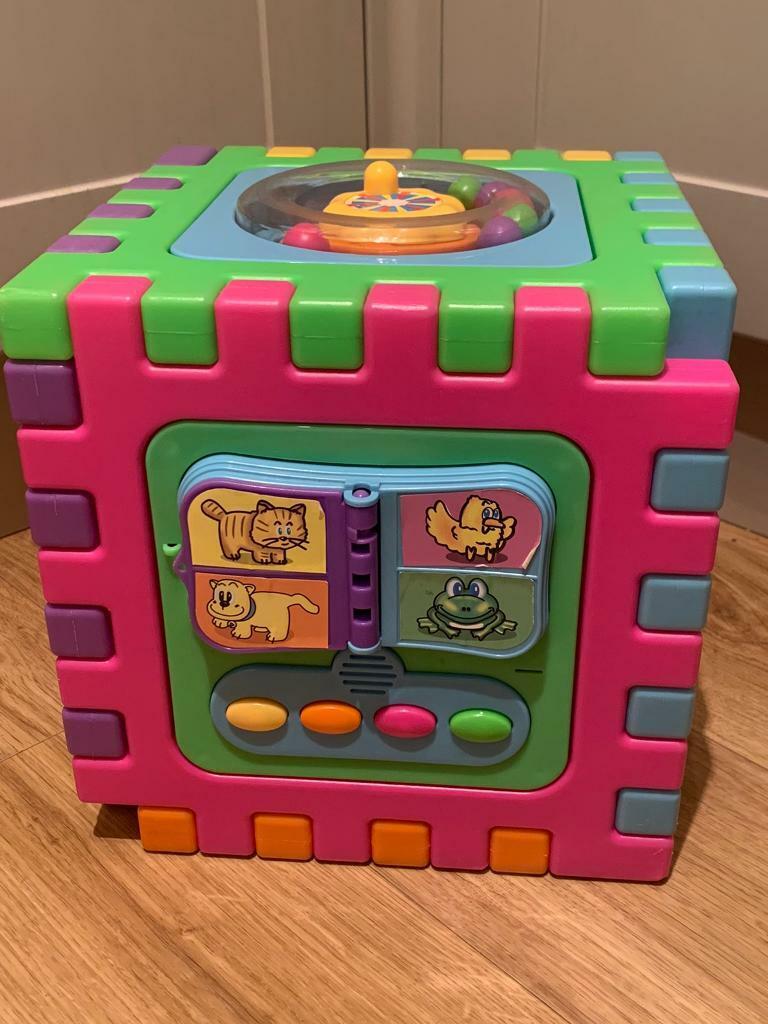 Multipurpose & Multicoloured Developmental Educational Activity Cube Toy 