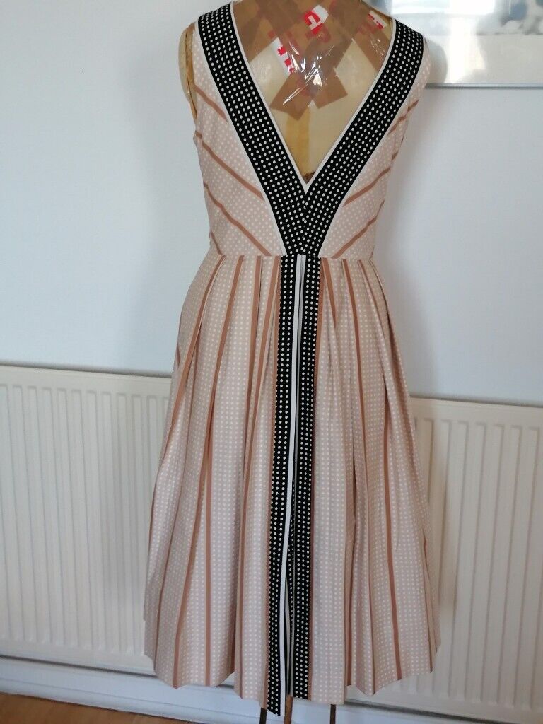 Designer JASPER CONRAN Retro Dress. Size : UK 12. 