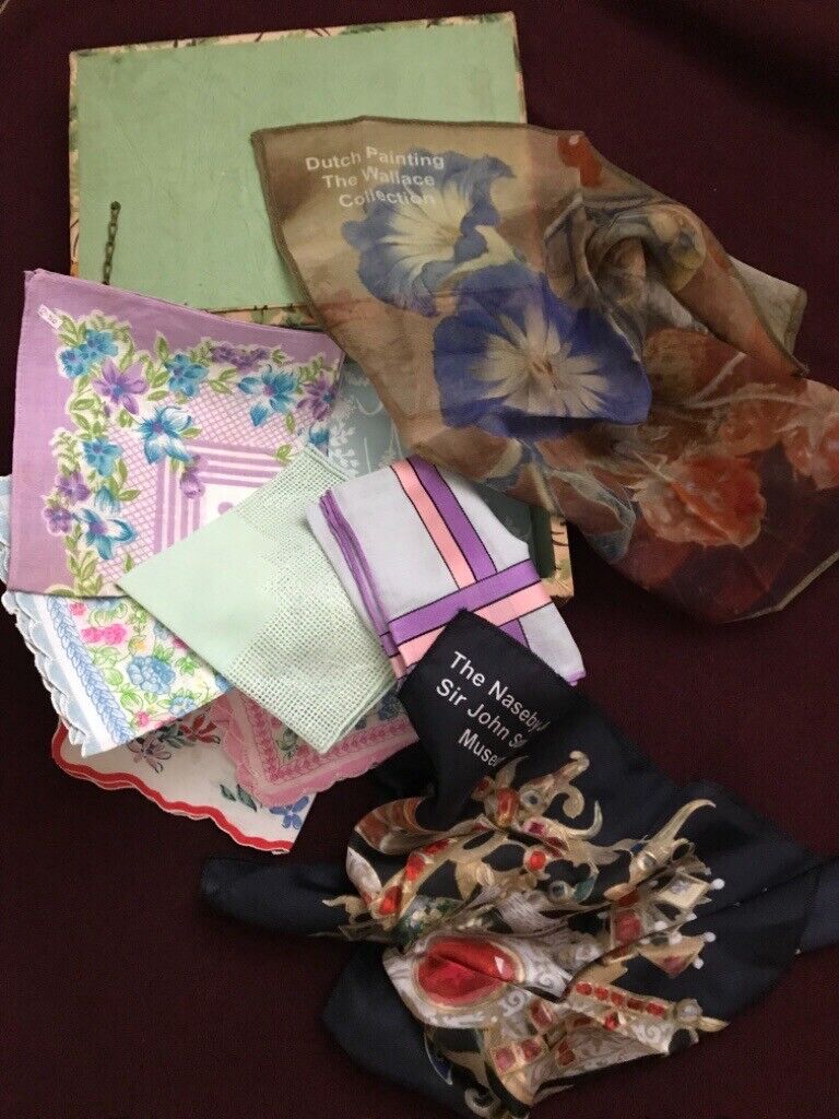 image for Ladies’ hankies- assorted( cotton, lace, embroidered, silk )