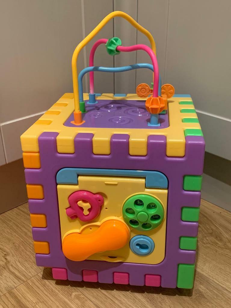 Multipurpose & Multicoloured Developmental Educational Activity Cube Toy 