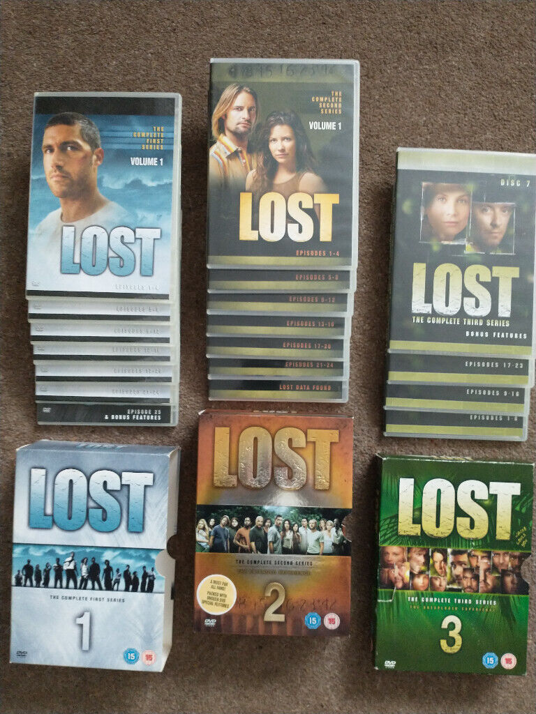'LOST' - DVDs - BOXED SETS, SERIES 1, 2 & 3 COMPLETE SETS.