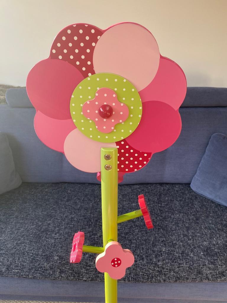 Beautiful coat / clothes stand in pink and green 